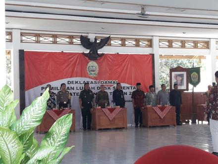 Deklarasi Damai Pemilihan Lurah Desa Serentak di Kabupaten Bantul