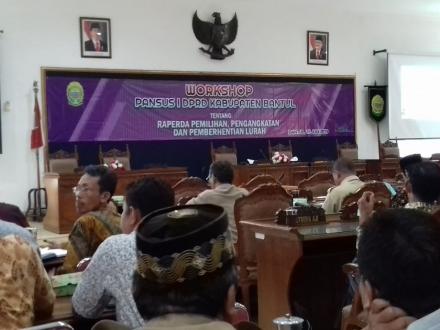 Workshop tentang Pemilihan,Pengangkatan dan Pemberhentian Lurah